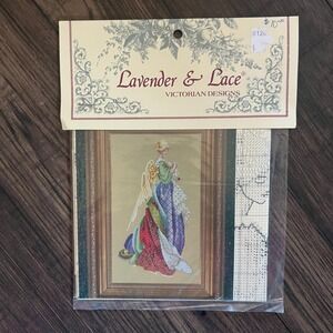 Lavender & Lace In the Arms of an Angel Cross Stitch Pattern LL47 NIP